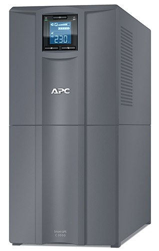 APC Smart-UPS C 3000VA/2100W, 230V, Line-Interactive, Out: 220-240V 6xC13/1xC19, LCD, Gray, 1 year warranty, No CD/cables