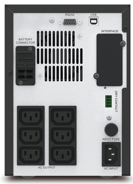 APC Easy UPS SMV 1000VA/700W, Line-Interactive, 220-240V 6xIEC C13, SNMP slot, USB, 2 y. war.
