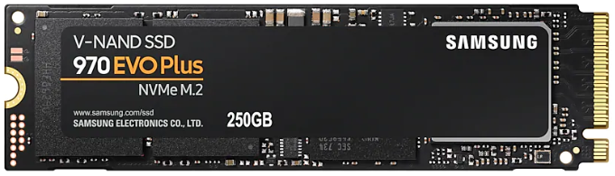 SSD M.2 (PCI-E NVMe) 250 Gb Samsung 970 EVO plus (R3500/W2300MB/s) (MZ-V7S250BW analog MZ-V7E250BW, MZ-V6E250BW)