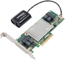 Microsemi Adaptec ASR-81605ZQ (PCI-E v3 x8, LP) SGL SAS 12G RAID 0, 1, 10, 1E, 5, 6, 50, 60, 16 ports (int 4*SFF8643),1Gb, FlashBackup, каб. Отдельно