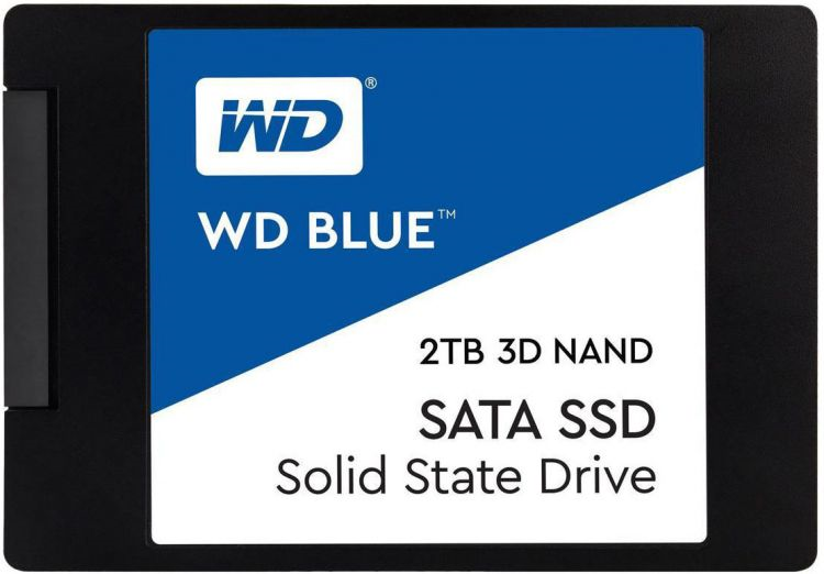 Western Digital SSD BLUE 2Tb SATA-III 2, 5”/7мм 3D NAND WDS200T2B0A