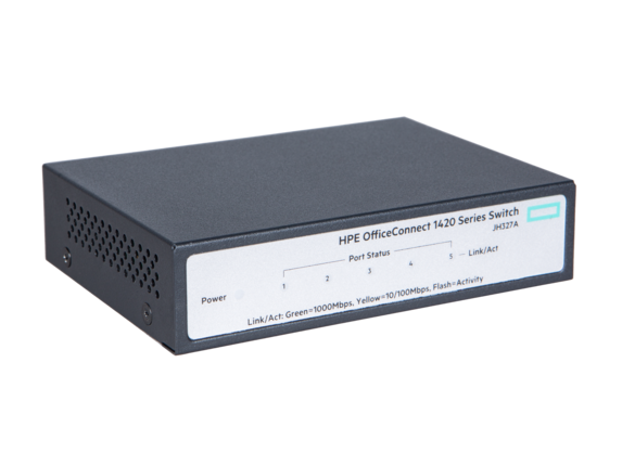 HPE 1420 5G Switch (5 ports 10/100/1000, unmanaged, fanless)
