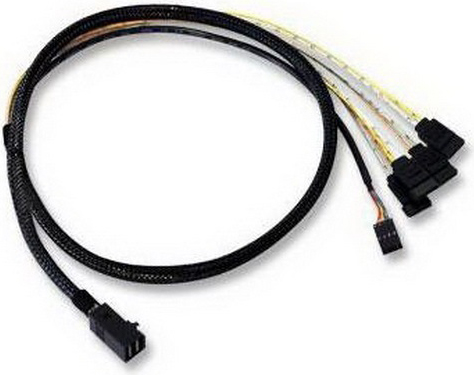 ACD Cable ACD-SFF8643-SATASB-10M, INT SFF8643-to-4*SATA+SB ( HDmSAS -to- 4*SATA+SideBand internal cable) 100cm (аналог LSI00411, 2279800-R) (6705050-100)