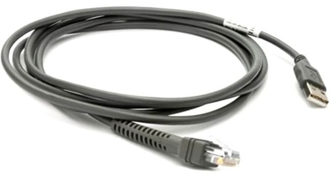 Zebra ASSY: Cable USB Series A Connector, 7Ft. 2.1M, Straight