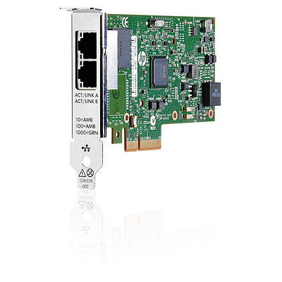 HPE Ethernet Adapter, 361T, Intel, 2x1Gb, PCIe(2.0), for G7/Gen8/Gen9/Gen10 servers