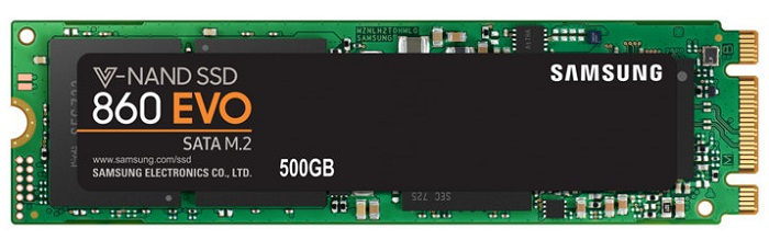 SSD M.2 2280 (SATA) 500 Gb Samsung 860 EVO (R550/W520MB/s) (MZ-N6E500BW)