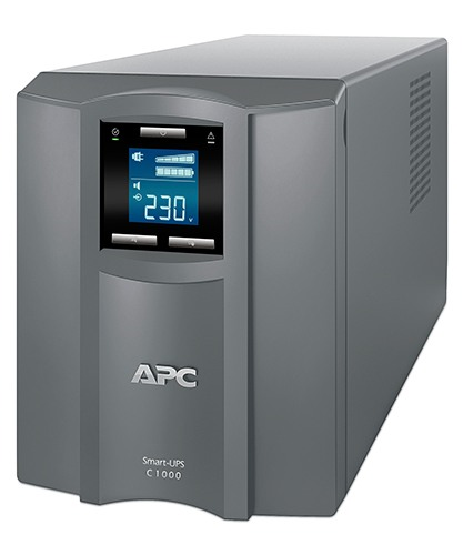 APC Smart-UPS C 1000VA/600W, 230V, Line-Interactive, Out: 220-240V 8xC13, LCD, Gray, 1 year warranty, No CD/cables
