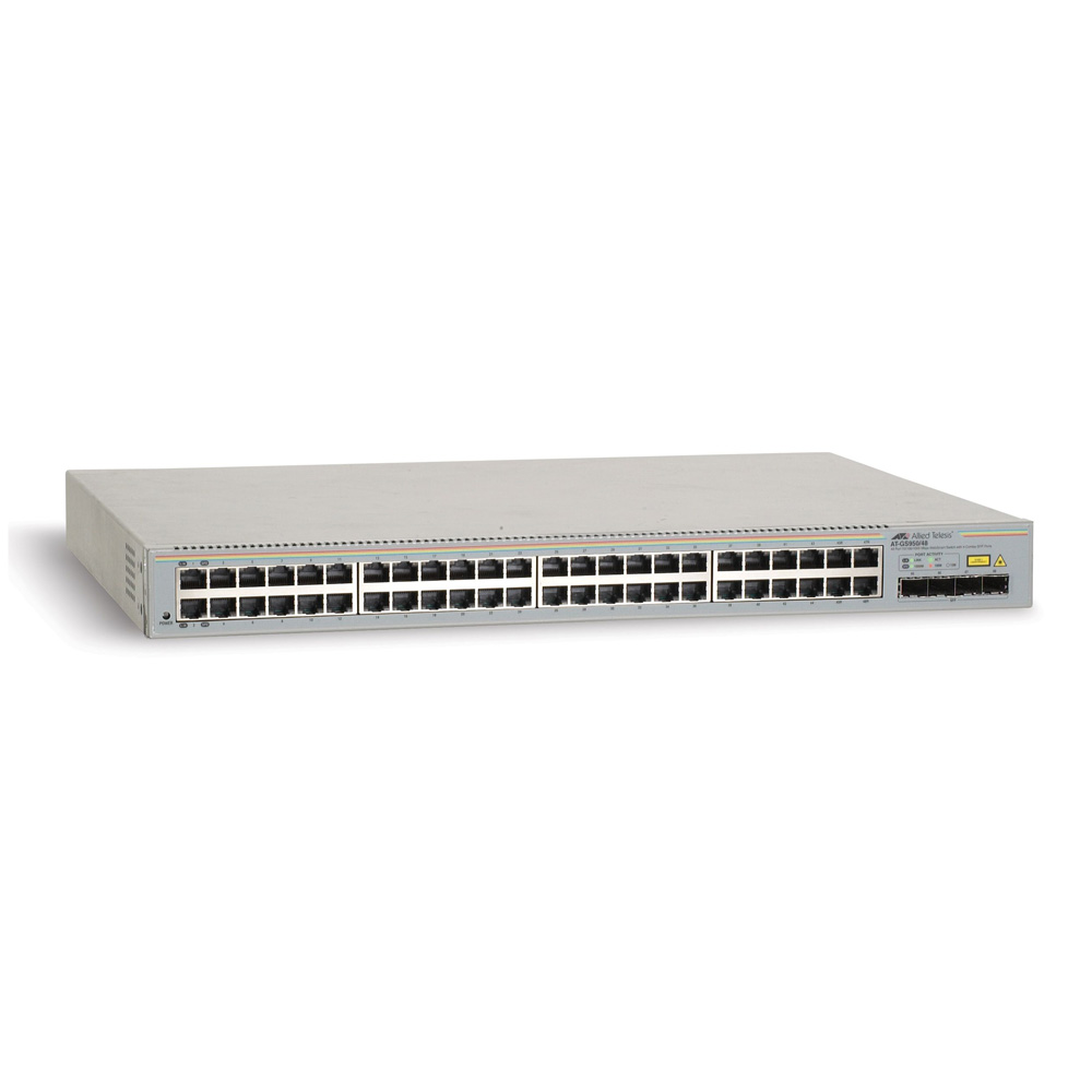 Allied Telesis 48  Port Fast Ethernet WebSmart Switch with 4 uplink ports (2  x 10/100/1000T and  2 x SFP-10/100/1000T Combo ports)